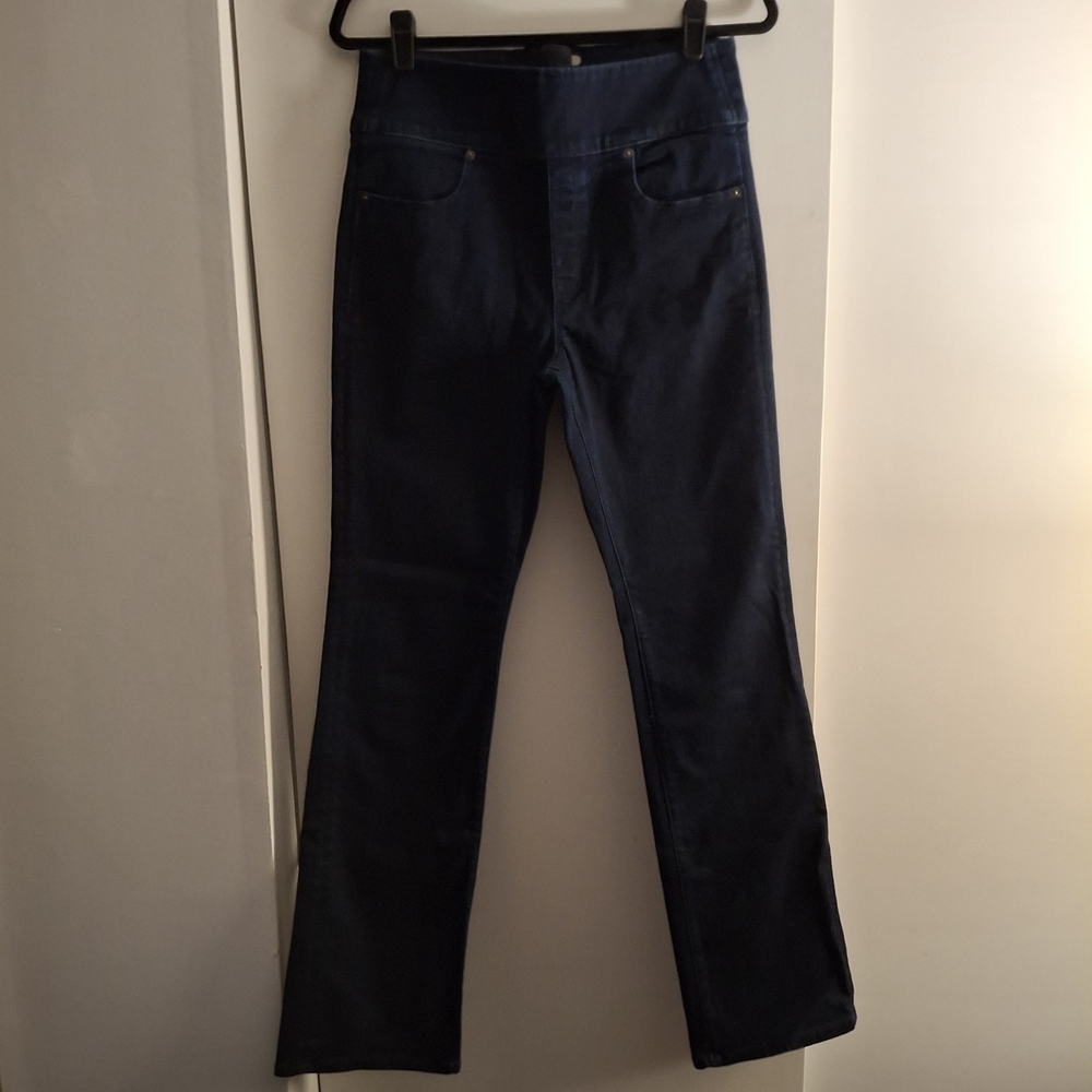 SPANX Women's Boot Cut Jeans - Dark Blue